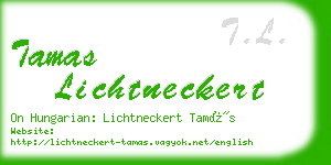 tamas lichtneckert business card